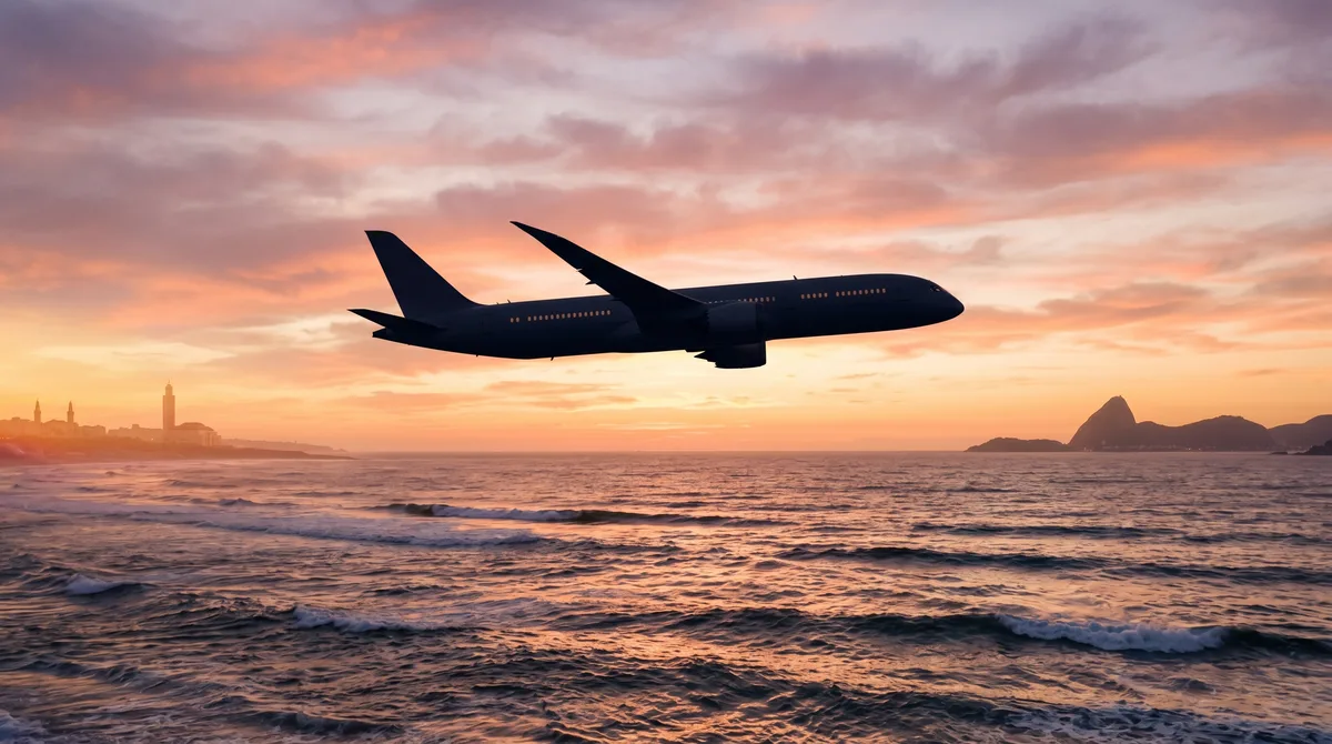 A modern aircraft representing the emerging Brazil Morocco aviation corridor between Casablanca and Rio de Janeiro