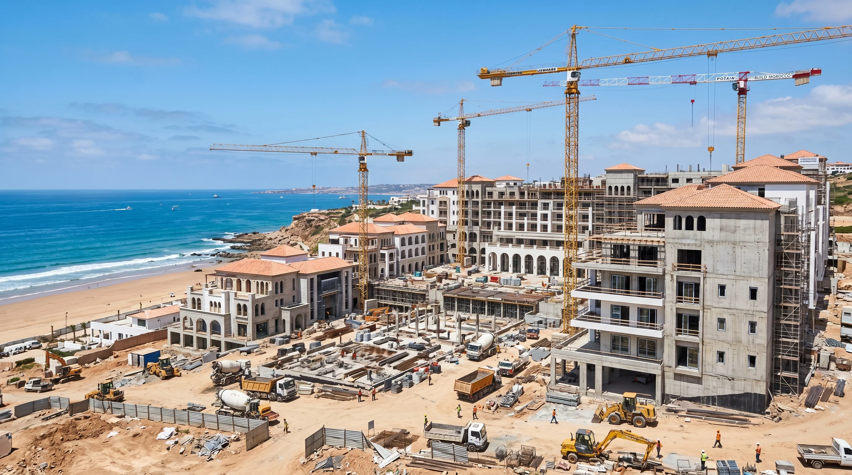 Morocco new hotel construction and luxury resort development concept