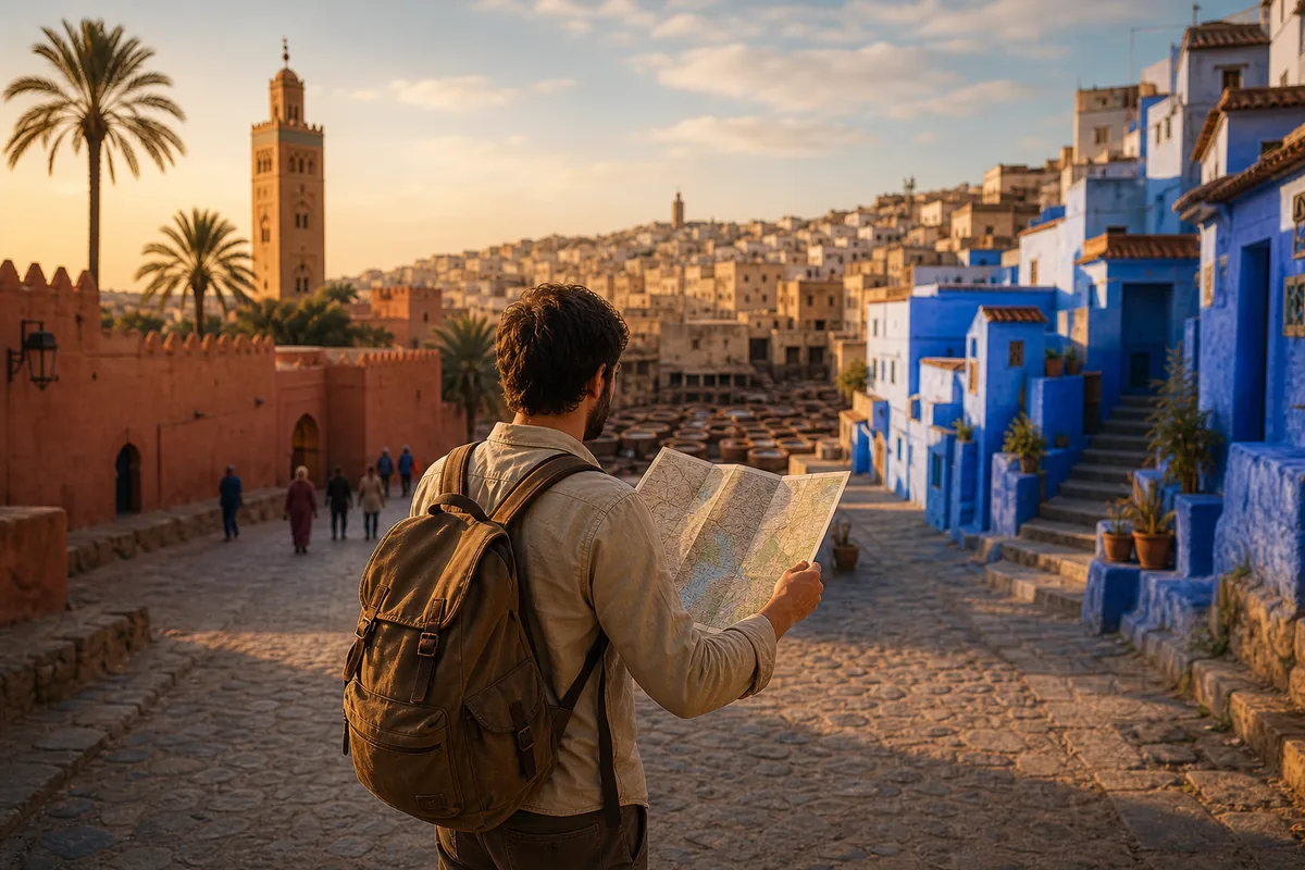Marrakech Fes Chefchaouen Casablanca Morocco city comparison