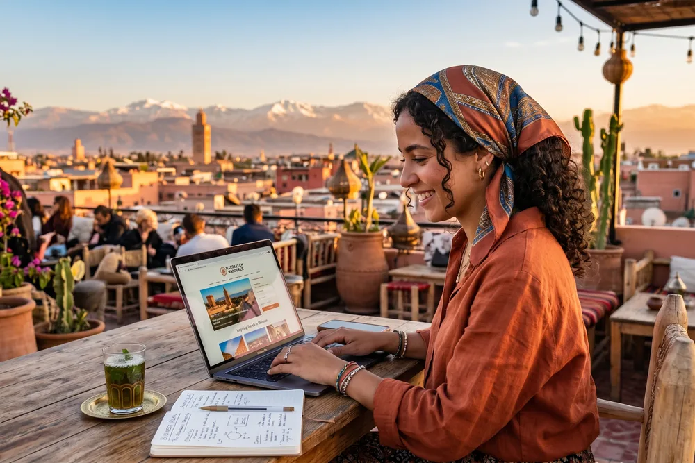 Moroccan entrepreneur tourism Marrakech medina guide