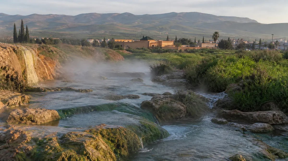 Bassin thermal de Moulay Yacoub près de Meknès, Maroc